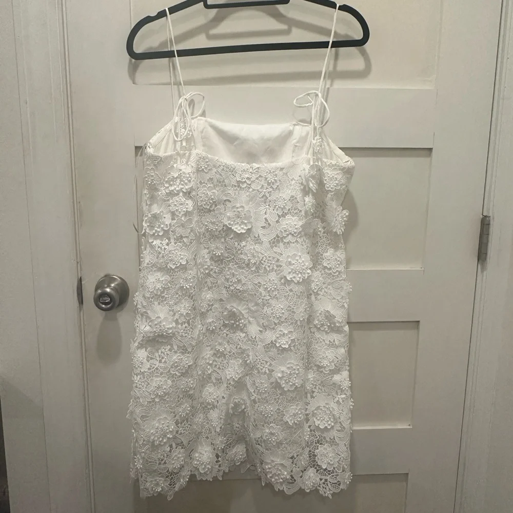 Zimmerman Raie Lace Flower White Mini Dress - Picture 8 of 9